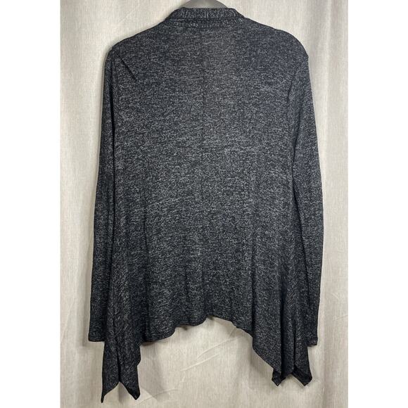 Purple Snow - Women’s Heather Black Open Cardigan Size Medium - Picture 5 of 5